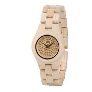 WeWood Moon Crystal Beige Wooden Wood We Wood Watch Wristwatch Brand New In Box